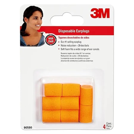 3M Ear Plugs, 4 PK 90580-00000T